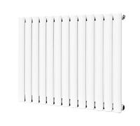 NRG 600x767 Oval Column Designer Radiator Bathroom Central Heating Single Panel White