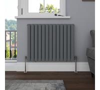 NRG 600x767mm Oval Column Radiator Central Heating Double Panel Anthracite