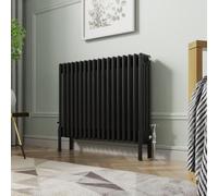 NRG 600x830mm Traditional Black Cast Iron Radiator 4 Column