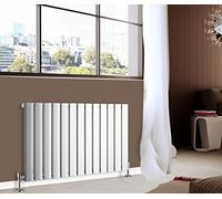 NRG 600x884mm Horizontal Flat Panel Designer Bathroom Central Heating Radiator Chrome Single Column - Perfect for Bathroom, Bedroom, Kitchen, Hallway, Living Room