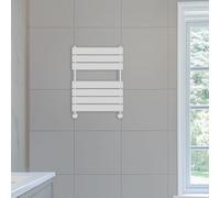 NRG 650 x 500mmmm Chrome Designer Flat Panel Heated Towel Rail Radiator