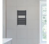 NRG 650x400 Flat Panel Heated Towel Rail Bathroom Rad Radiator Anthracite