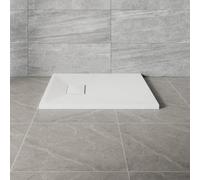 NRG 700x700mm White SMC Square Shower Tray Slip-Resistance Bathroom Shower Enclosure Base Tray