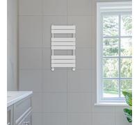 NRG 800 x 450 mm Designer Flat Panel Heated Towel Rail Chrome Bathroom Radiator