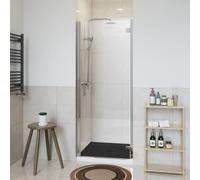 NRG 800mm Chrome Framed Bathroom Shower Enclosures Hinged Door with 1100x800mm SMC Rectangle Black Shower Tray