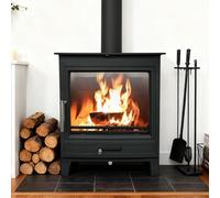 NRG 8KW Fireplace Multifuel Cast Iron Wood Burning Stove (490x335x585mm)