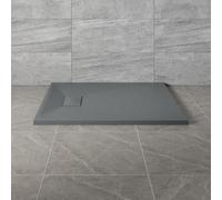 NRG 900x800mm Anthracite SMC Rectangle Shower Tray Slip-Resistance Bathroom Shower Enclosure Base Tray