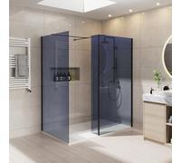 NRG 900x900mm Bathroom Walk in Shower Enclosure Wet Room Shower Screen Panel 8mm Easy Clean Glass with 300mm Return Panel