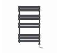 NRG Anthracite 1000x600mm Prefilled Flat Panel Towel Rail, 600W Touch LCD