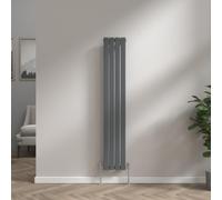 NRG Anthracite 1600x272mm Vertical Designer Radiator Single Flat Panel