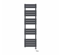 NRG Anthracite 1600x450mm Prefilled Flat Panel Towel Rail, 800W Touch LCD