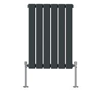 NRG Anthracite 600x408mm Horizontal Designer Radiator Single Flat Panel