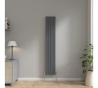 NRG Anthracite Modern 1600x272mm Double Panel Bathroom Central Heating Radiator