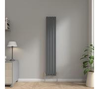 NRG Anthracite Modern 1600x272mm Single Panel Bathroom Central Heating Radiator