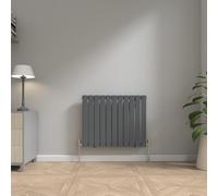 NRG Anthracite Modern 600x748mm Single Panel Bathroom Central Heating Radiator