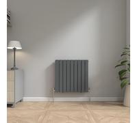 NRG Anthracite Modern Radiator 600x612mm Double Panel Central Heating
