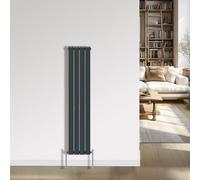 NRG Anthracite Radiator 1600x272mm- Double Flat Panel Interior Bathroom Radiators