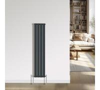 NRG Anthracite Radiator 1600x272mm Single Flat Panel Home Designer Radiator