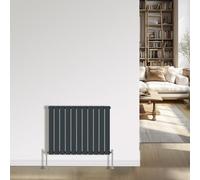 NRG Anthracite Radiator 600x748mm Single Flat Panel Home Designer Radiator