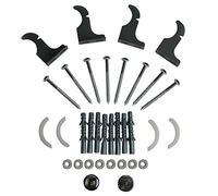 NRG Anthracite Radiator Bracket Set Suitable for Flat Oval Radiators Including Air Vent and Plug
