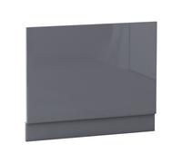 NRG Bath Panel Bathroom Moisture Resistant Wood MDF End Bath Panels Gloss Grey 750mm
