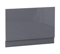 NRG Bath Panel Bathroom Moisture Resistant Wood MDF End Bath Panels Gloss Grey 800mm