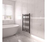 NRG Bathroom Curved Heated Towel Rail Radiator 1000x600mm Anthracite