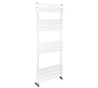 NRG Bathroom Flat Panel Heated Towel Rail Radiator Modern Central Heating Warmer Wall Mounted Ladder Rad 1600×600mm Gloss White