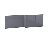 NRG Bathroom L Shaped Bath Panels MDF Front Bath Panel 1700mm Gloss Grey | L Shape Bath Panel, 18mm Depth, 540mm Height, Fully Wrapped, 10-Year Guarantee
