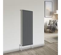 NRG Bathroom Radiator Anthracite 1600x680mm Single Flat Panel Rad