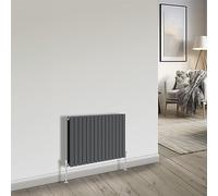 NRG Bathroom Radiator Anthracite 600x1020mm Double Flat Panel for Living Room and Kitchen