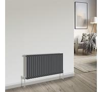 NRG Bathroom Radiator Anthracite 600x1428mm Single Flat Panel Rad
