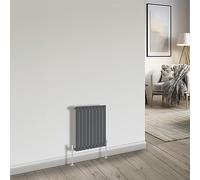 NRG Bathroom Radiator Anthracite 600x612mm Single Flat Panel for Living Room and Kitchen