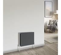 NRG Bathroom Radiator Anthracite 600x884mm Double Flat Panel Rad