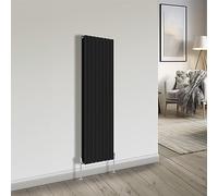 NRG Bathroom Radiator Black 1600x544mm Double Flat Panel Central Heating