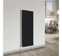 NRG Bathroom Radiator Black 1600x680mm Double Flat Panel Central Heating