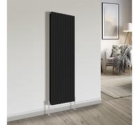 NRG Bathroom Radiator Black 1800x680mm Double Flat Panel Central Heating