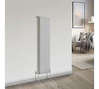 NRG Bathroom Radiator Chrome 1600x408mm Single Flat Panel for Living Room and Kitchen