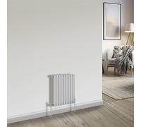 NRG Bathroom Radiator Chrome 600x612mm Single Flat Panel for Living Room and Kitchen