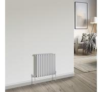 NRG Bathroom Radiator Chrome 600x748mm Single Flat Panel for Living Room and Kitchen