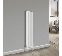 NRG Bathroom Radiator White 1600x408mm Double Flat Panel for Living Room and Kitchen