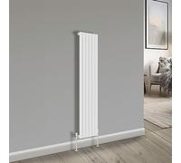 NRG Bathroom Radiator White 1600x408mm Single Flat Panel Central Heating