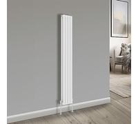 NRG Bathroom Radiator White 1800x272mm Double Flat Panel for Living Room and Kitchen