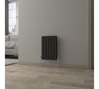 NRG Black Horizontal Radiator 600x408mm Double Flat Panel Central Heating