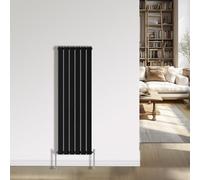 NRG Black Radiator 1600x408mm Double Flat Panel Bathroom Designer Radiator