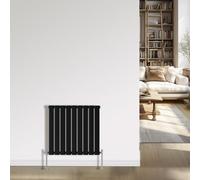 NRG Black Radiator 600x612mm- Single Flat Panel Interior Bathroom Radiators