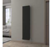 NRG Black Vertical 1800x408mm Double Flat Panel Radiator Central Heating for Bathroom/Kitchen/Living Room