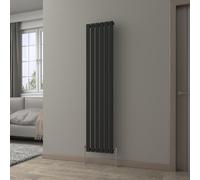 NRG Black Vertical 1800x408mm Single Flat Panel Radiator Central Heating for Bathroom/Kitchen/Living Room