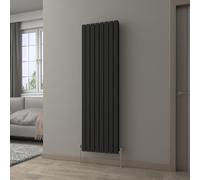 NRG Black Vertical Radiator 1800x544mm Double Flat Panel Central Heating