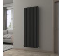NRG Black Vertical Radiator 1800x680mm Double Flat Panel Central Heating